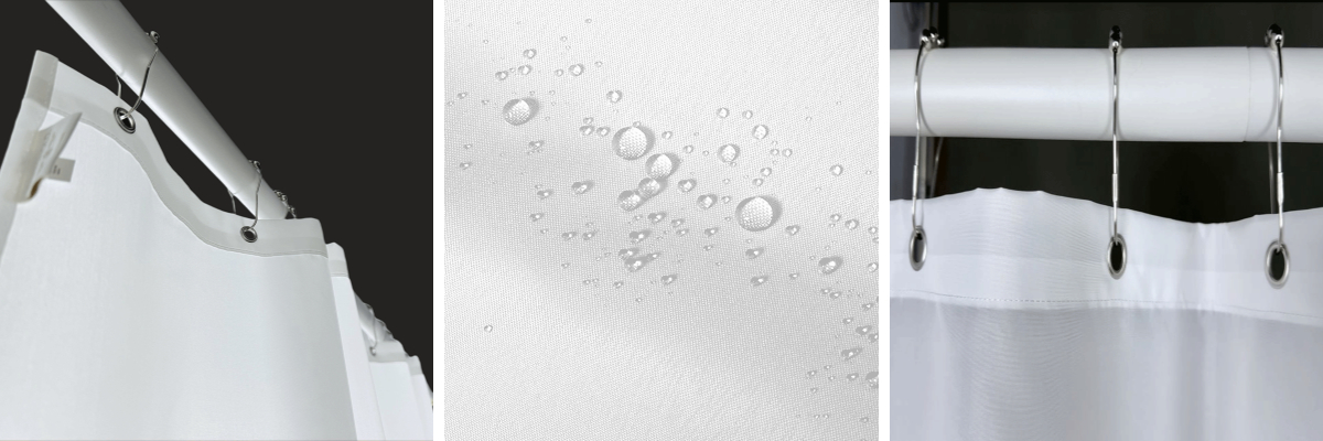 Fabric Shower Liner White Fabric Shower Liner White