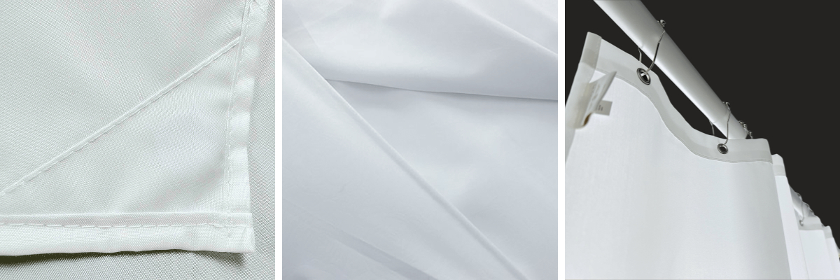 Fabric Shower Liner White Fabric Shower Liner White
